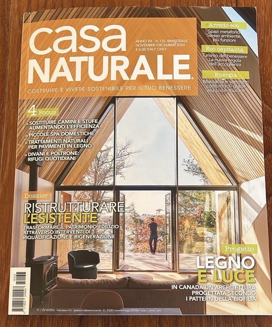 Articolo di Casa Naturale dedicato a un progetto con il nostro Noce nazionale